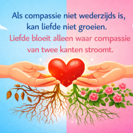 Als compassie niet wederzijds is, kan liefde niet groeien.